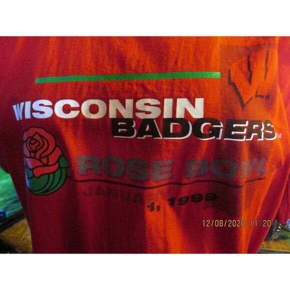 Wisconsin Badgers Rose Bowl January 1, 1999, cotton T-shirt, large - Picture 2 of 4